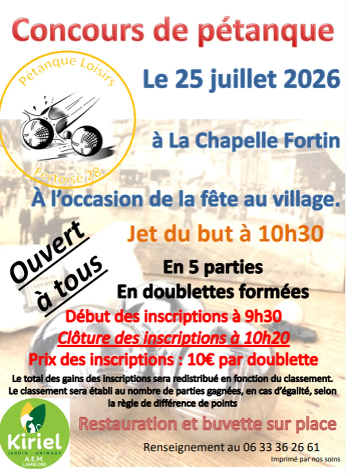 Concours de Pétanque