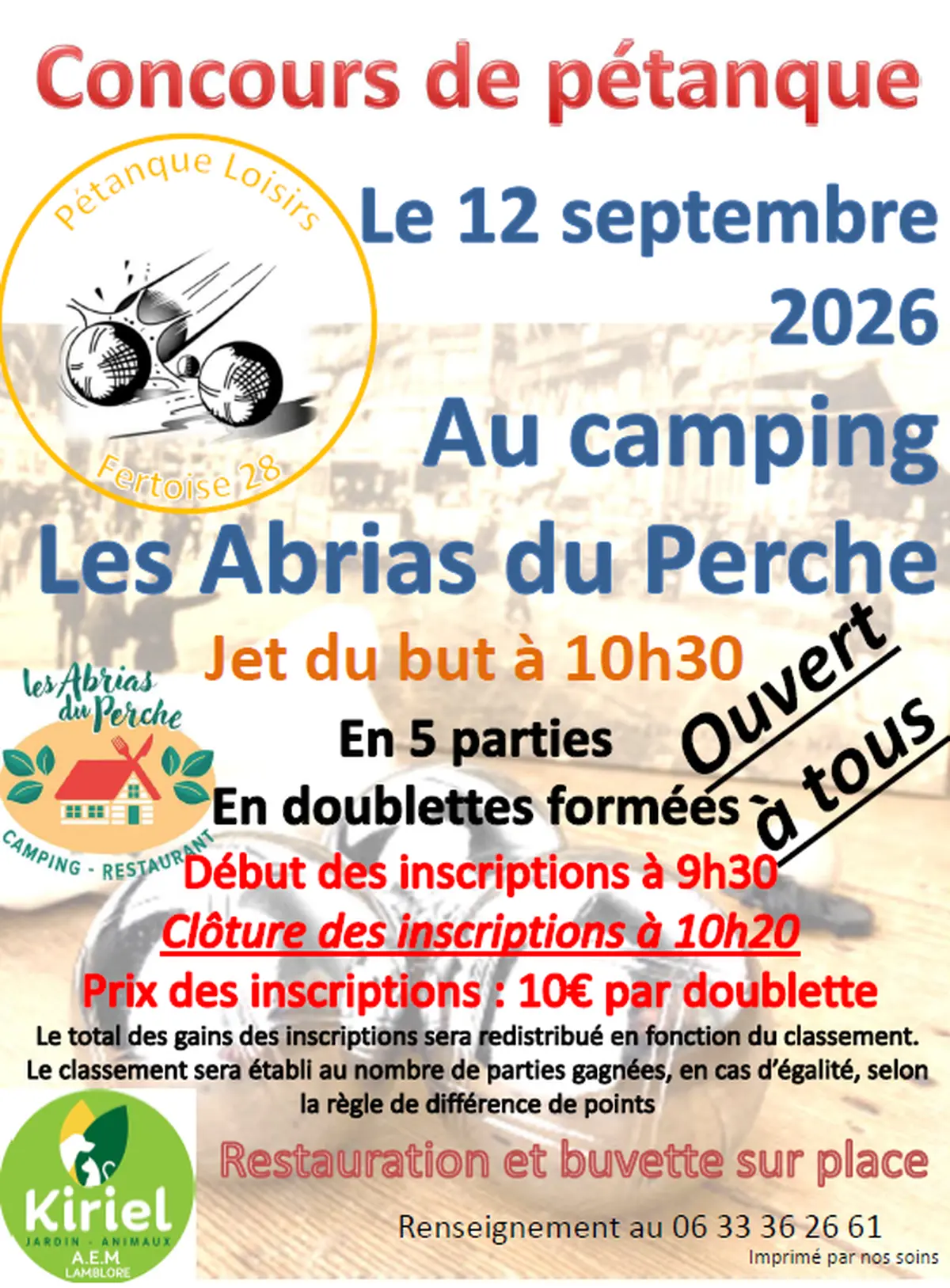 Concours de pétanque