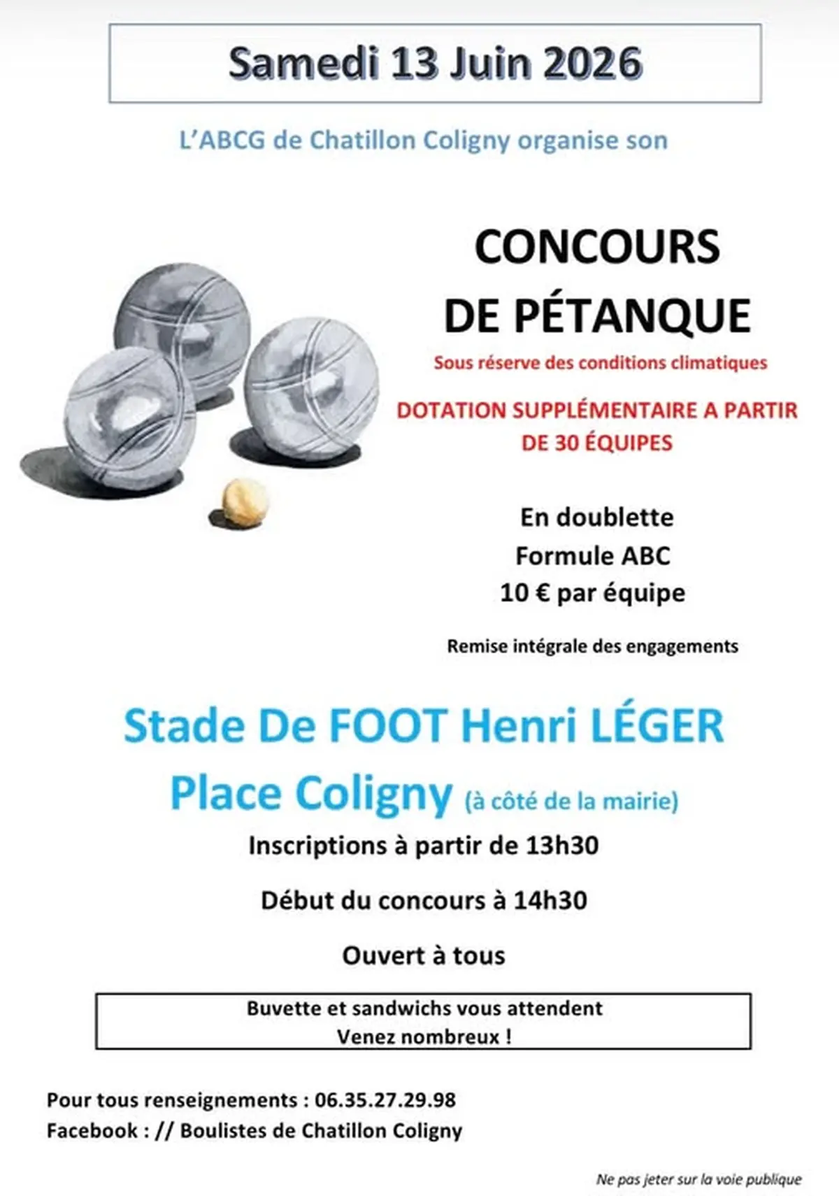 Concours de pétanque