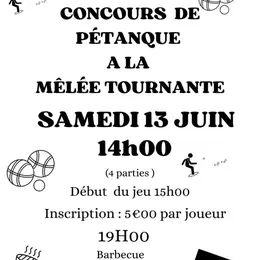 Concours de pétanque à la mêlée tournante