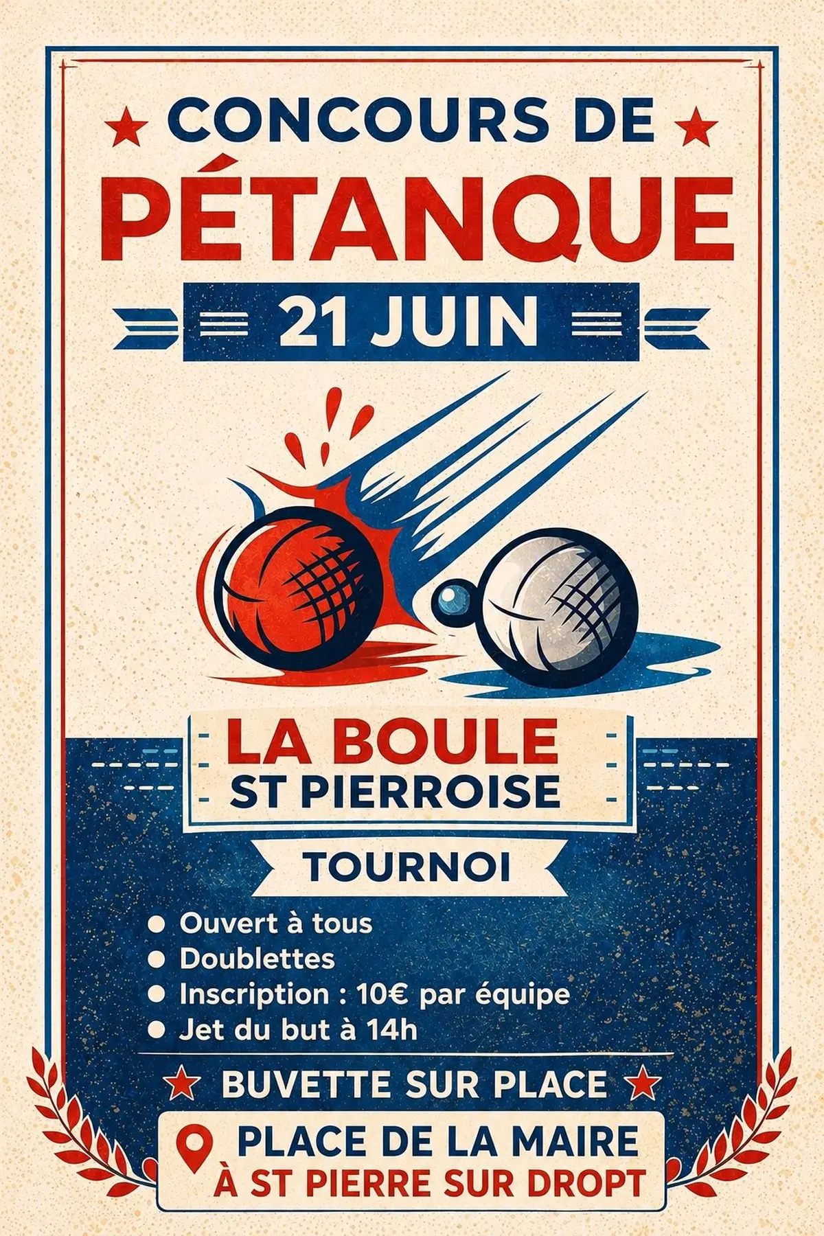 Concours de pétanque à Saint-Pierre-sur-Dropt