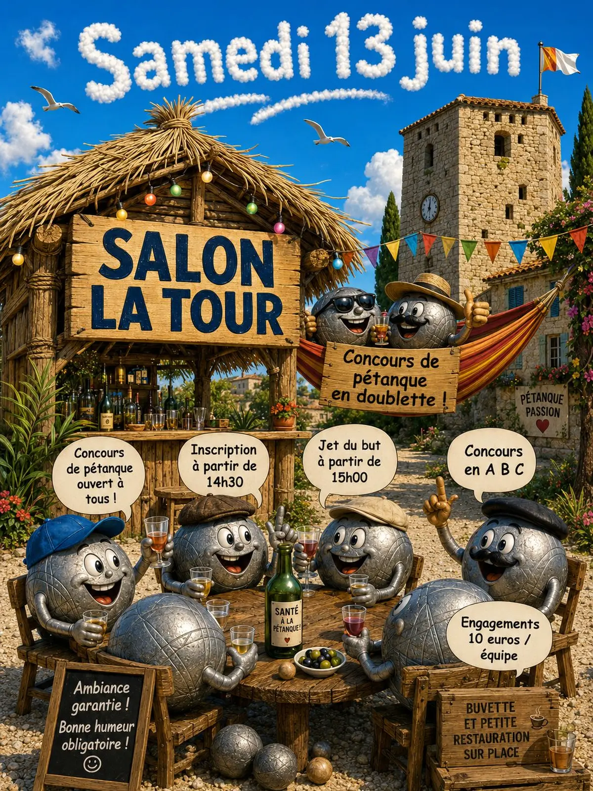 Concours de pétanque à Salon-La-Tour