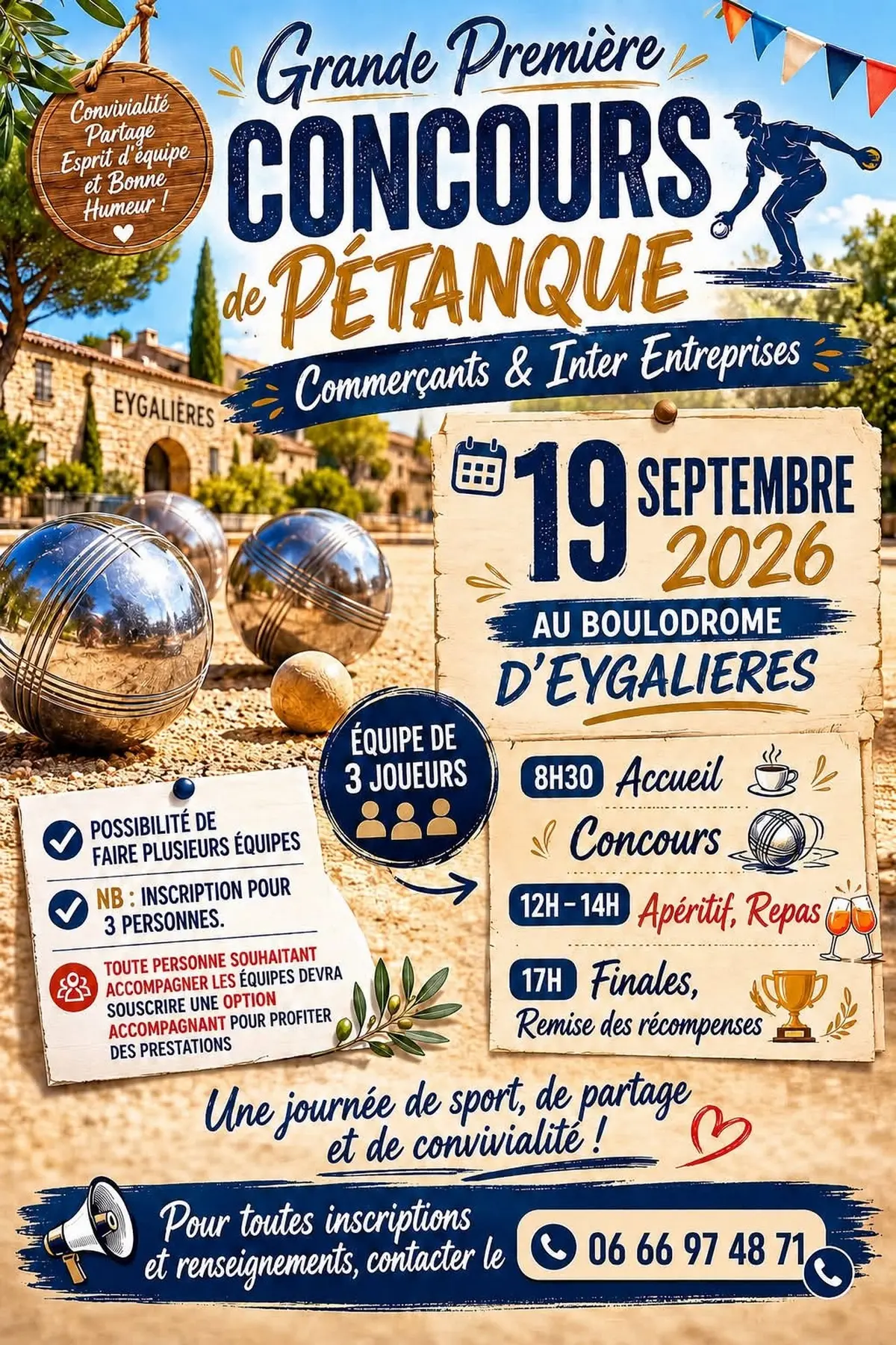 Concours de pétanque commerçants et inter entreprises