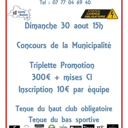 Concours de pétanque de la Municipalité