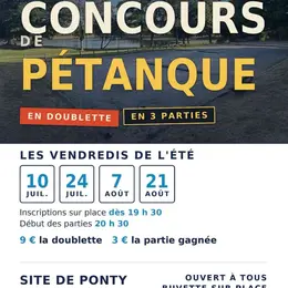 Concours de pétanque en doublette