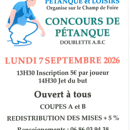 Concours de pétanque en doublette