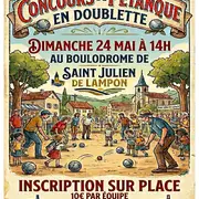 Concours de pétanque en doublette