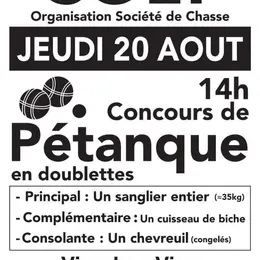 Concours de pétanque en doublette à Coly