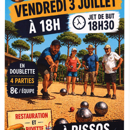 Concours de pétanque en nocturne