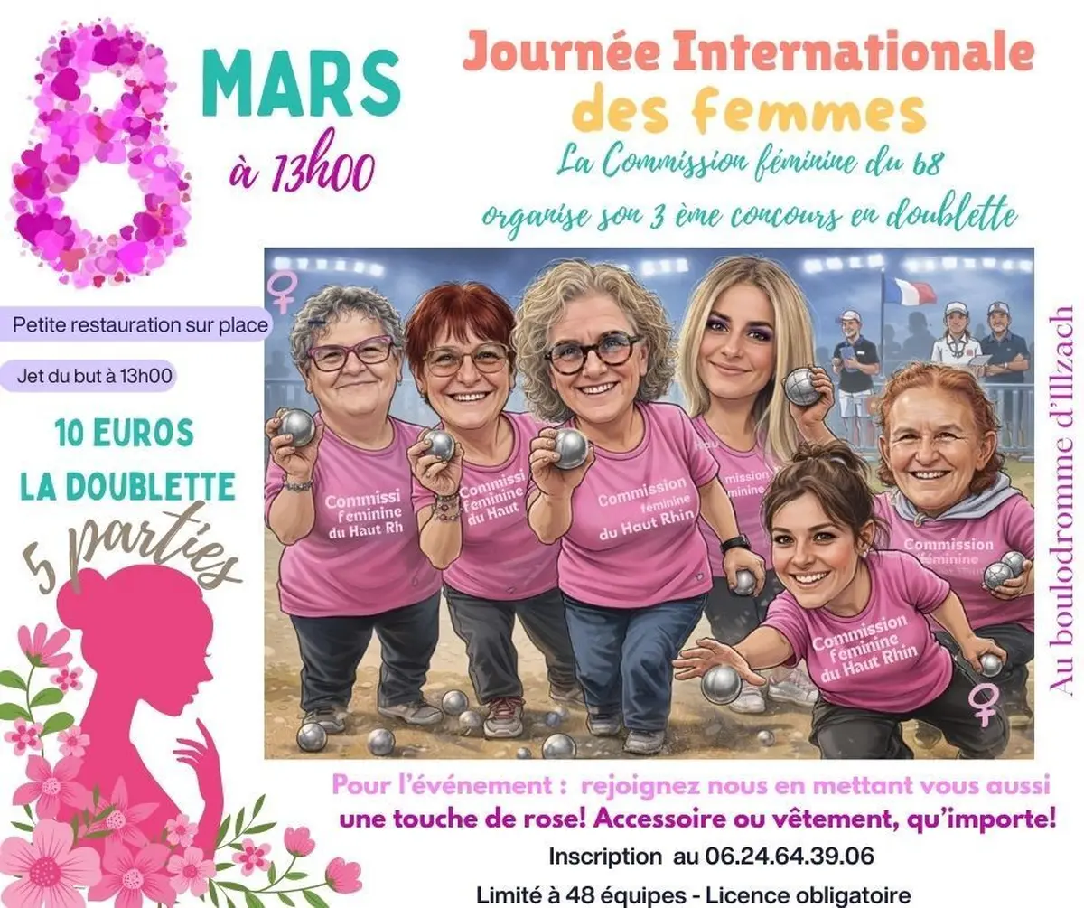 Concours de pétanque féminine