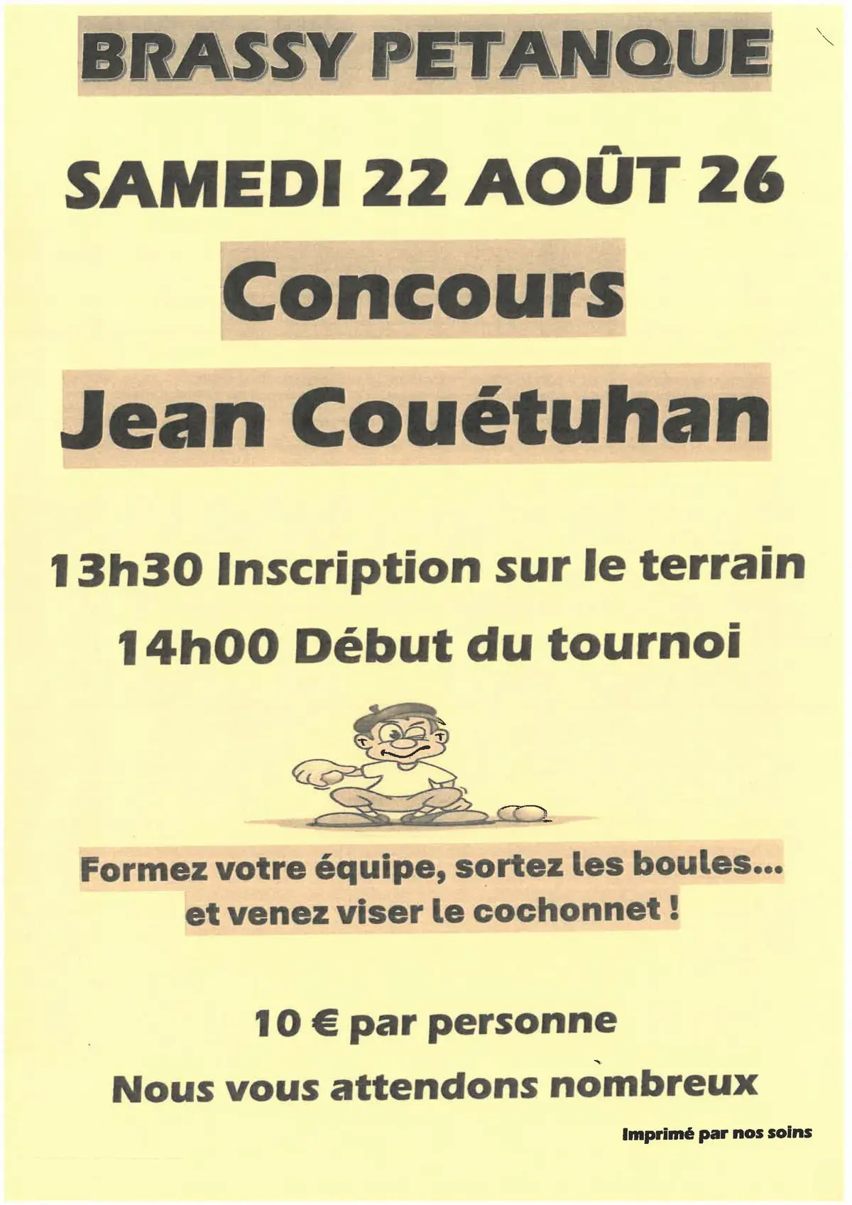 Concours de pétanque Jean Couëtuhan