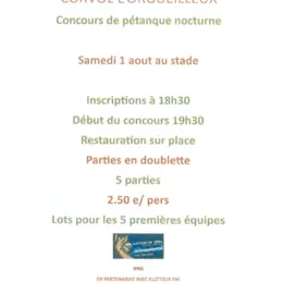 Concours de pétanque nocturne