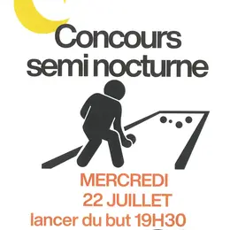 Concours de pétanque semi nocturne