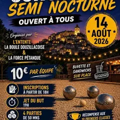 Concours de pétanque semi-nocturne