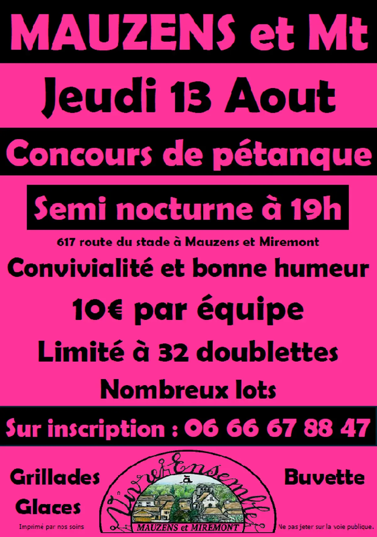 Concours de Pétanque semi-nocturne