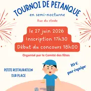 Concours de pétanque semi nocturne