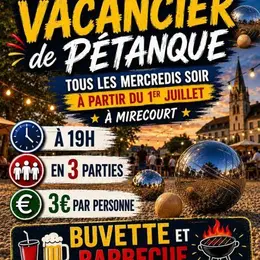 Concours de pétanque vacanciers
