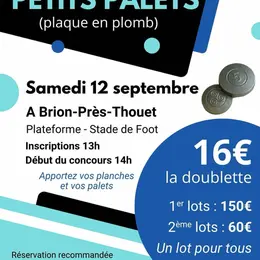 Concours de petits palets (plaque en plomb)