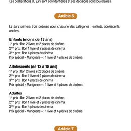 Concours de poésie