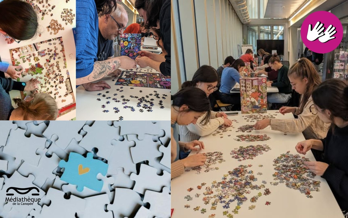 Concours de puzzle 1000 pièces par équipe de 4 en Langue des Signes Française