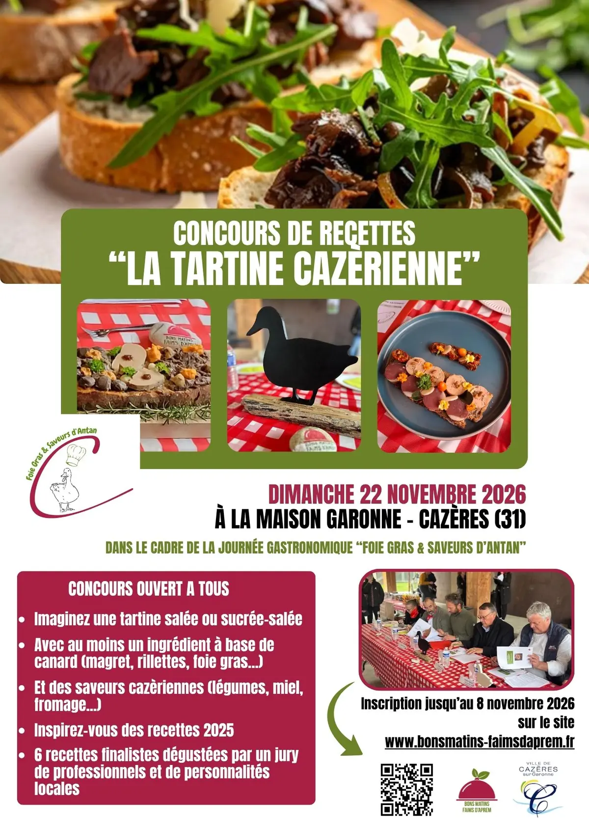 Concours De Recettes La Tartine Cazèrienne