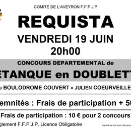 Concours Départemental de Pétanque en Doublette
