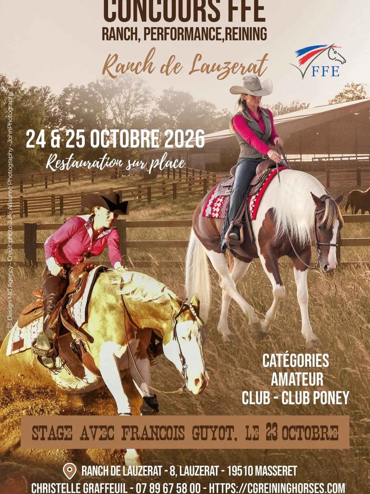 Concours équitation FFE - Ranch, Performance, Reining
