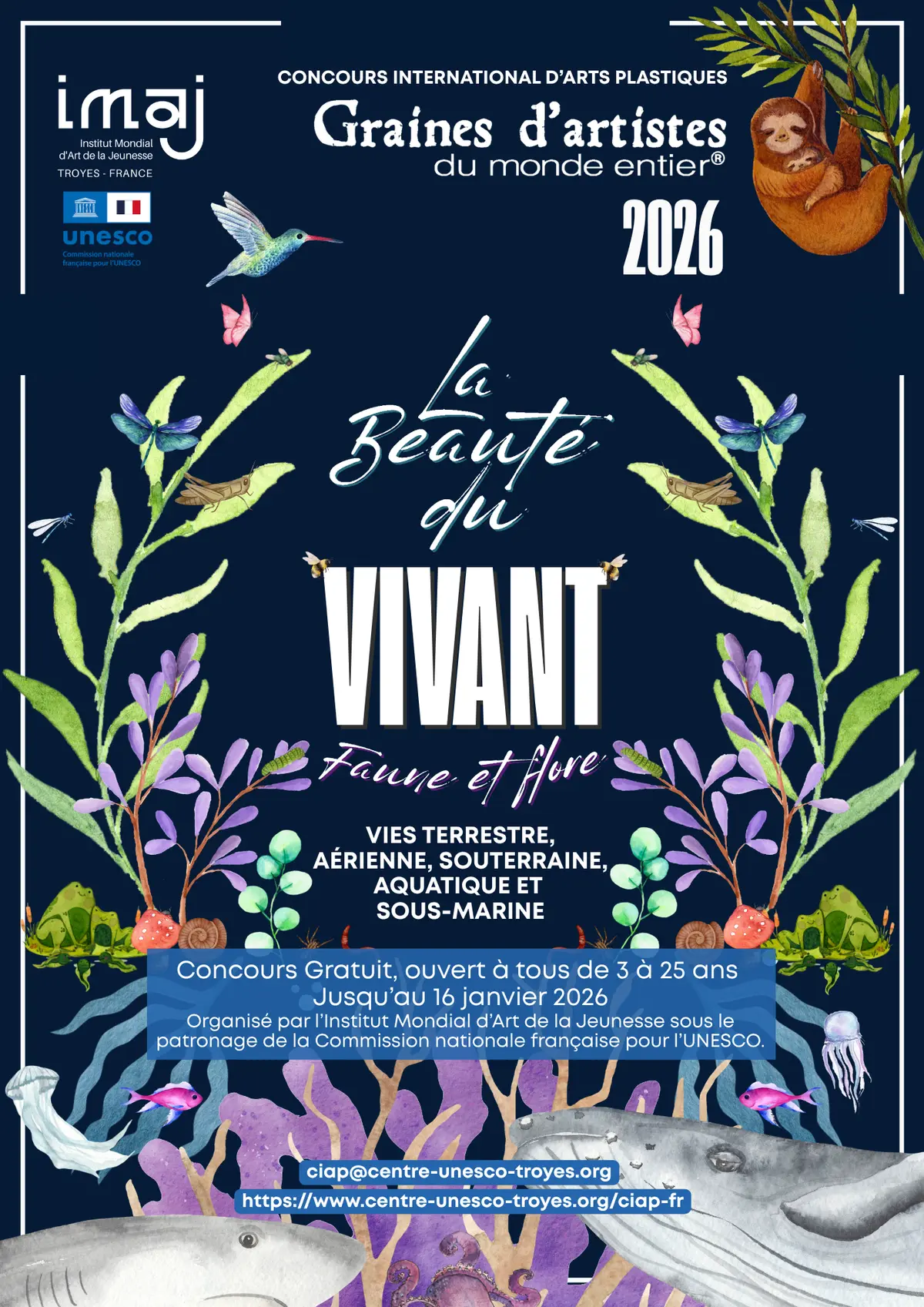 Concours international d’arts plastiques : « Graines d’artistes du monde entier »