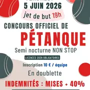 Concours officiel de pétanque à Maleville
