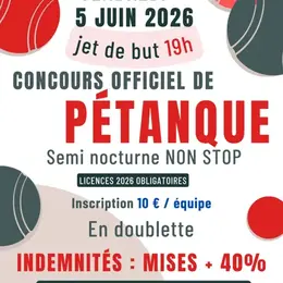 Concours officiel de pétanque à Maleville