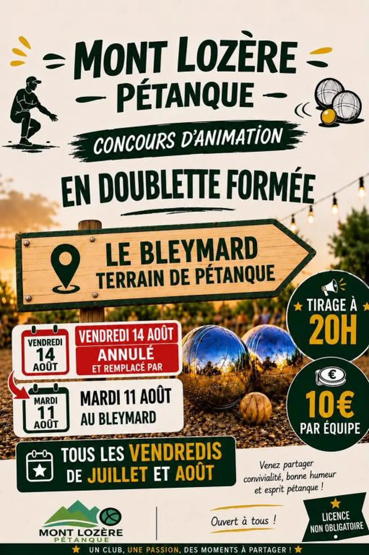 Concours Pétanque Des Vendredis De L'été