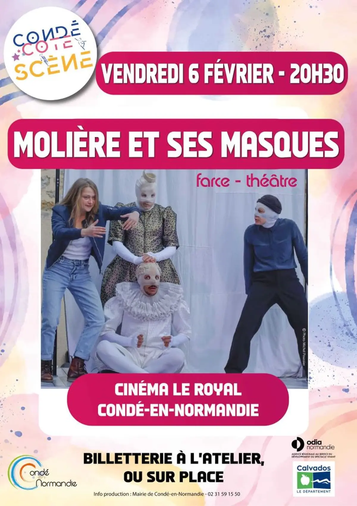 Condé Côté Scène 2025-2026 : pièce de théâtre Molière et ses masques
