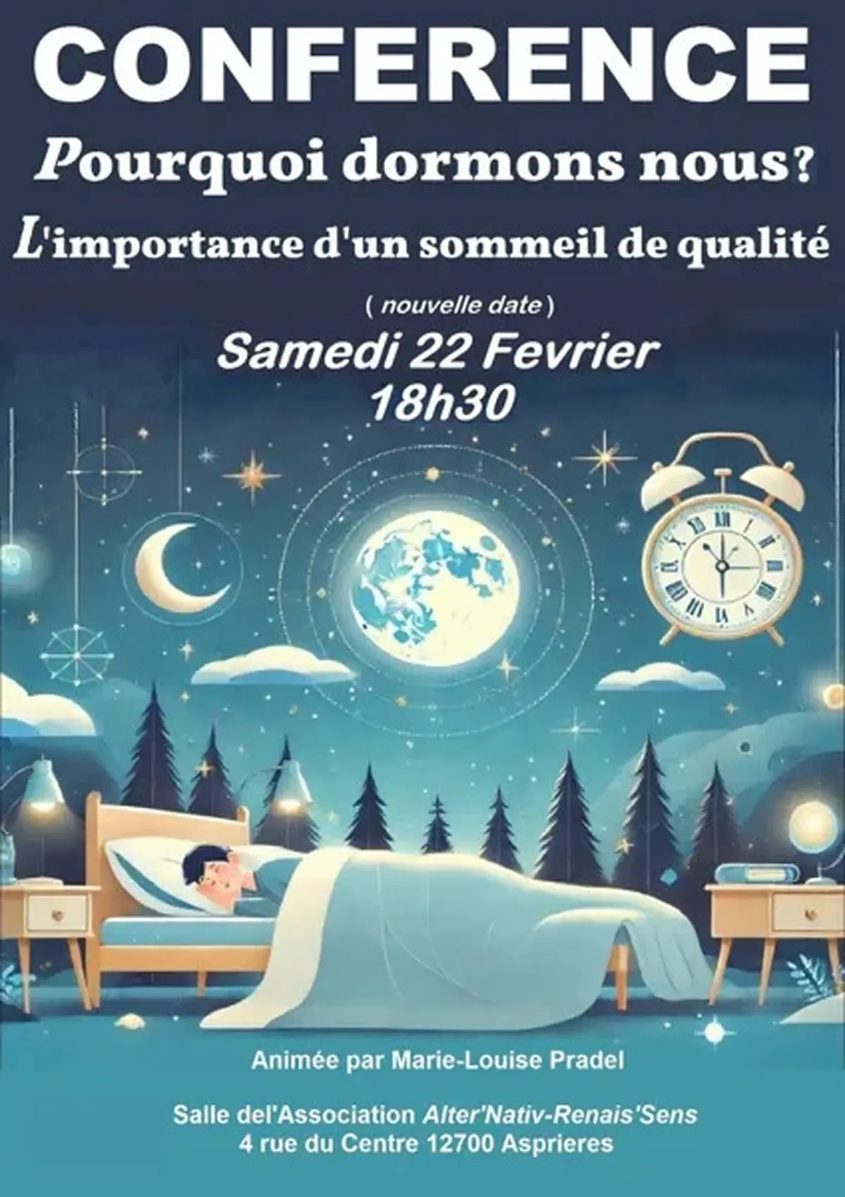 Conférence à Asprières : Pourquoi dormons-nous ?