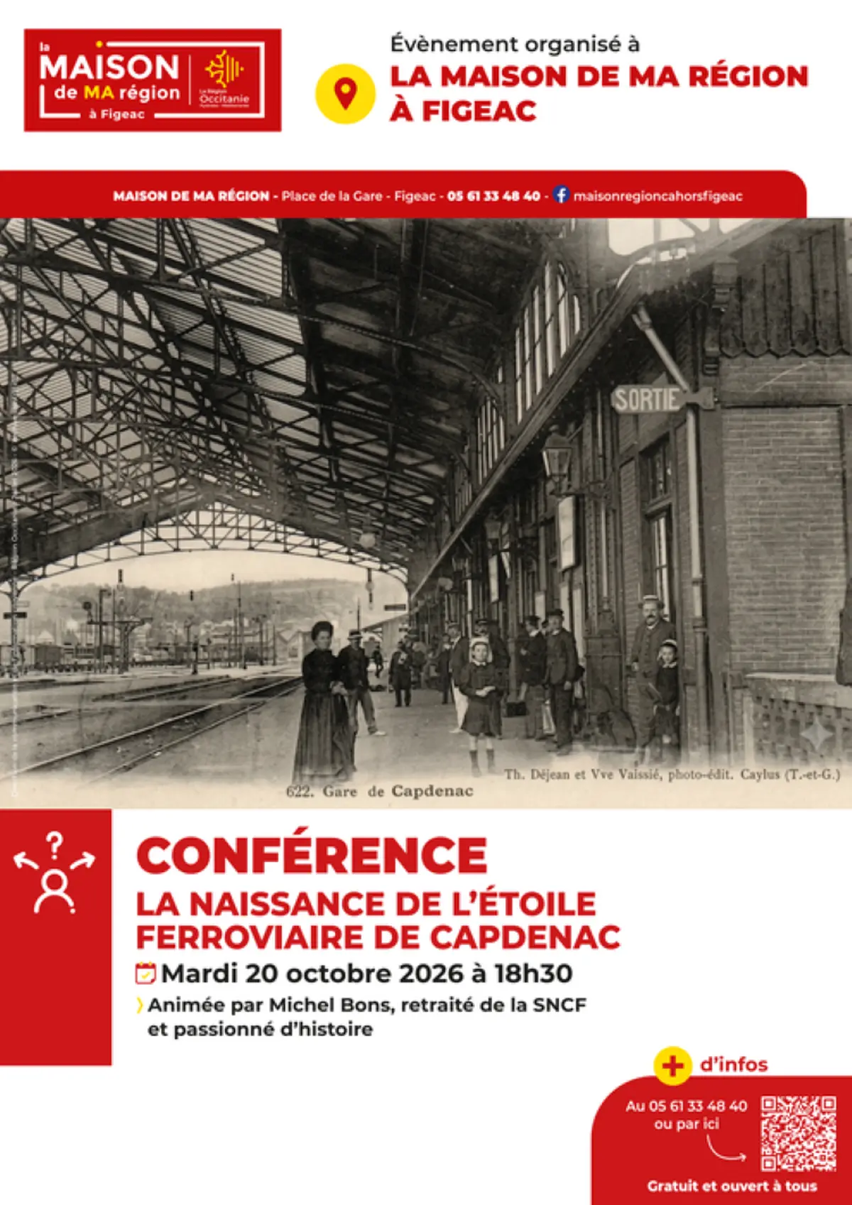 Conférence à Figeac : La naissance de l’étoile ferroviaire de Capdenac