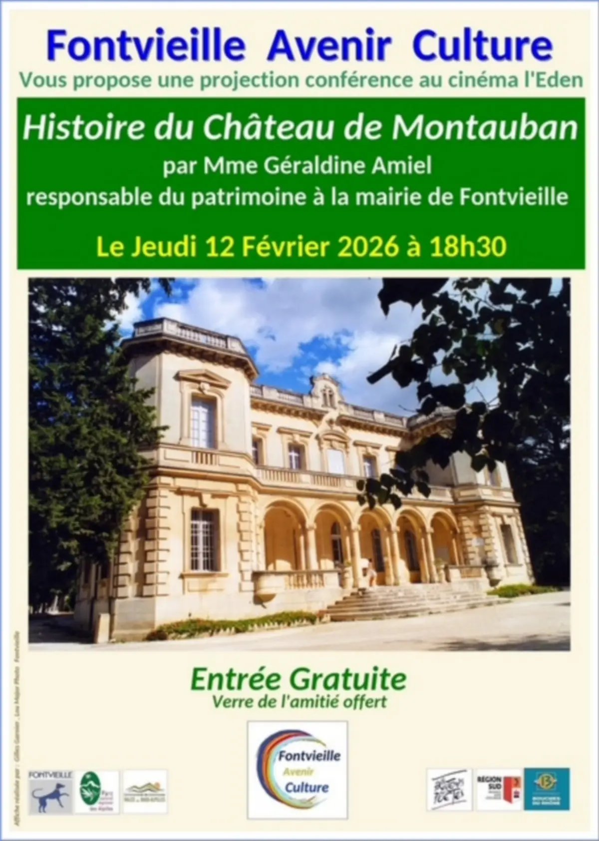 Conférence à l'Éden Cinéma - Histoire du Château de Montauban