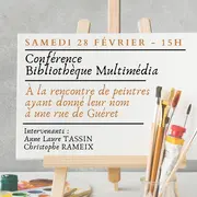 Conférence : A la rencontre de peintres ayant donné leur nom à une rue de Guéret