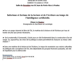 Conférence Alec / Upc: Intelligence Artificielle: Un Usage Critique