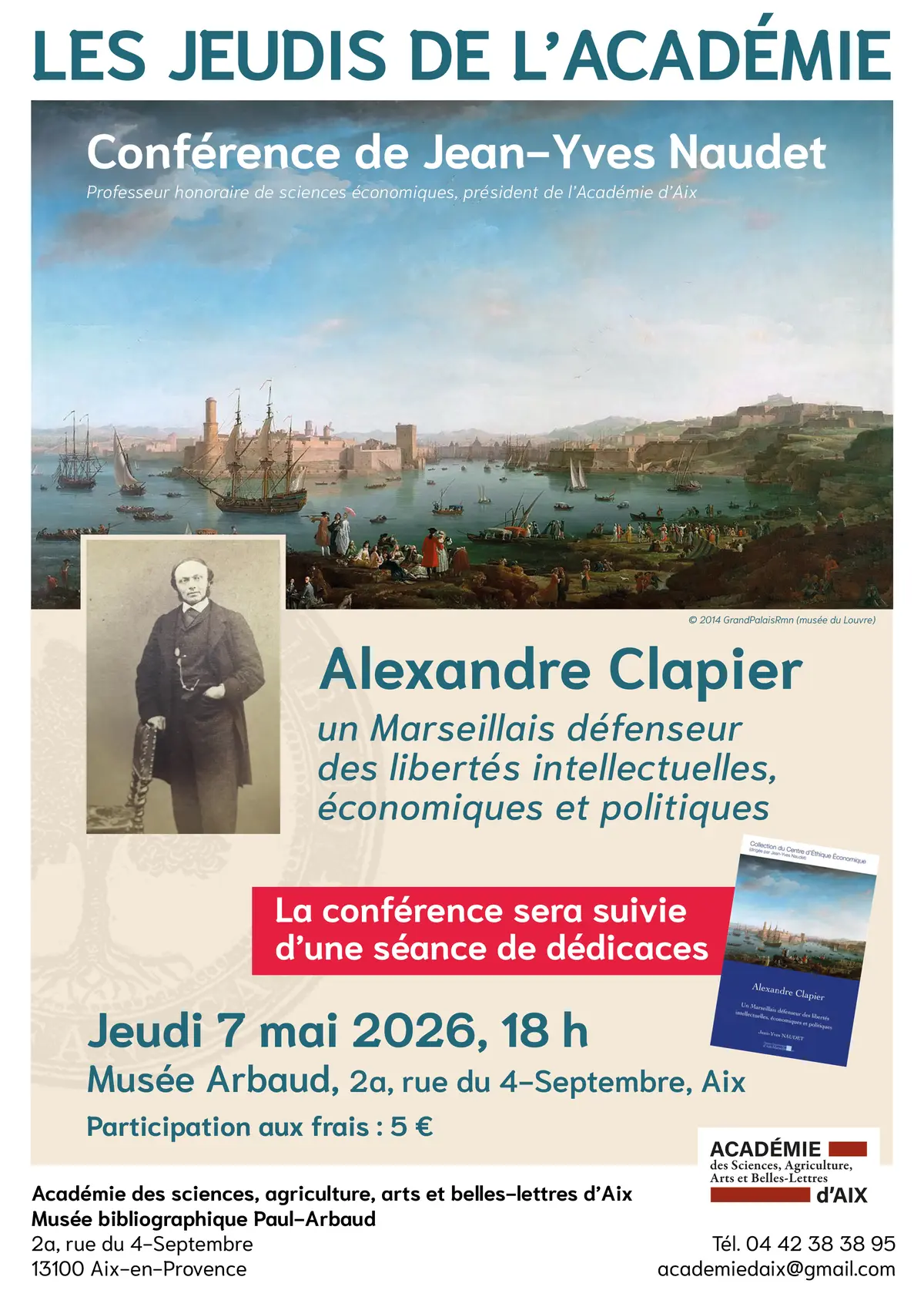 Conférence : Alexandre Clapier, un Marseillais défenseur des libertés intellectuelles, économiques et politiques