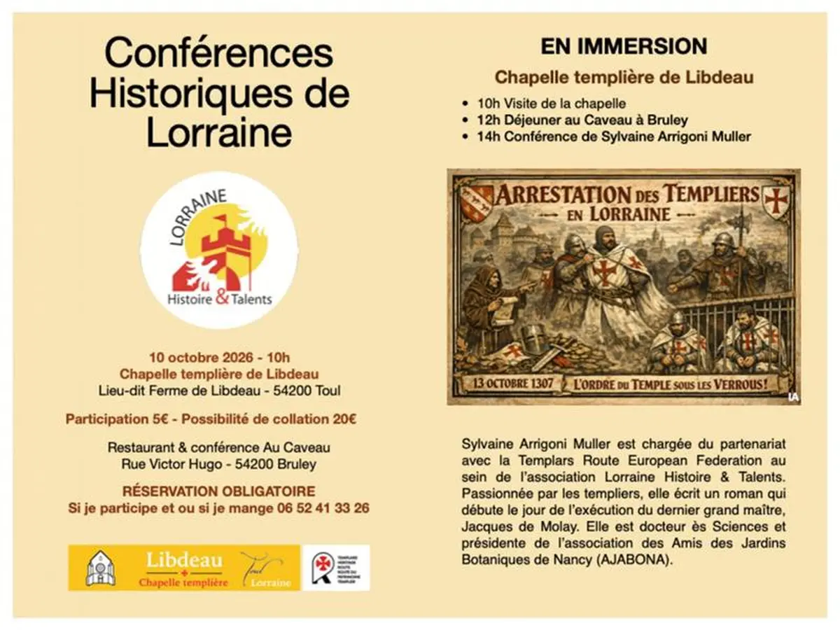 Conférence Arrestation des Templiers en Lorraine - Libdeau