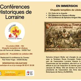 Conférence Arrestation des Templiers en Lorraine - Libdeau