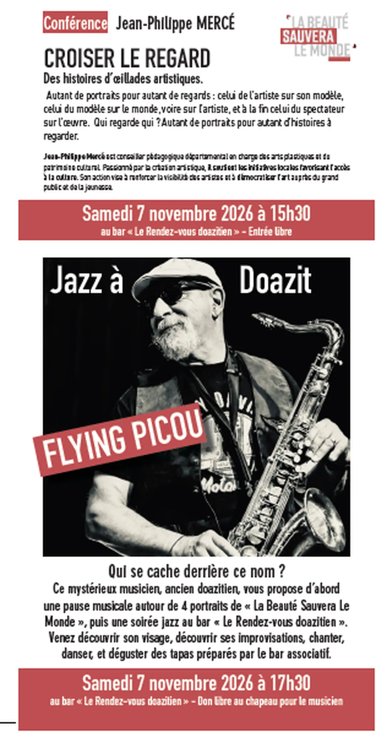 Conférence artistique et Soirée Jazz