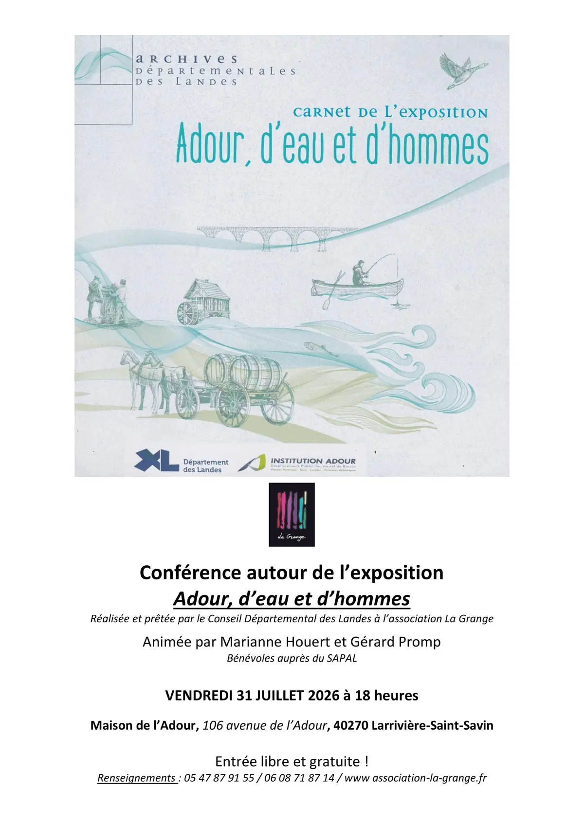 Conférence autour de l'exposition Adour, d'eau et d'hommes