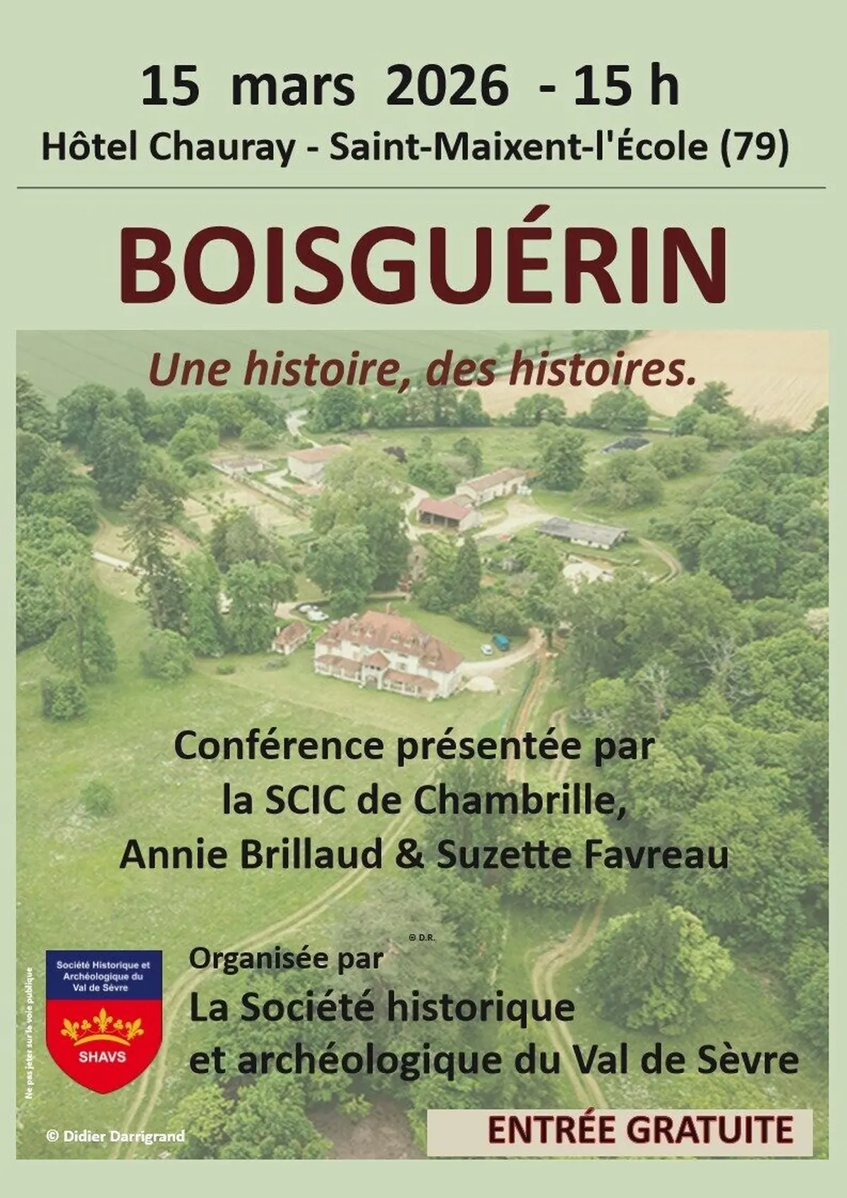 Conférence : BOISGUERIN, une histoire, des histoires.