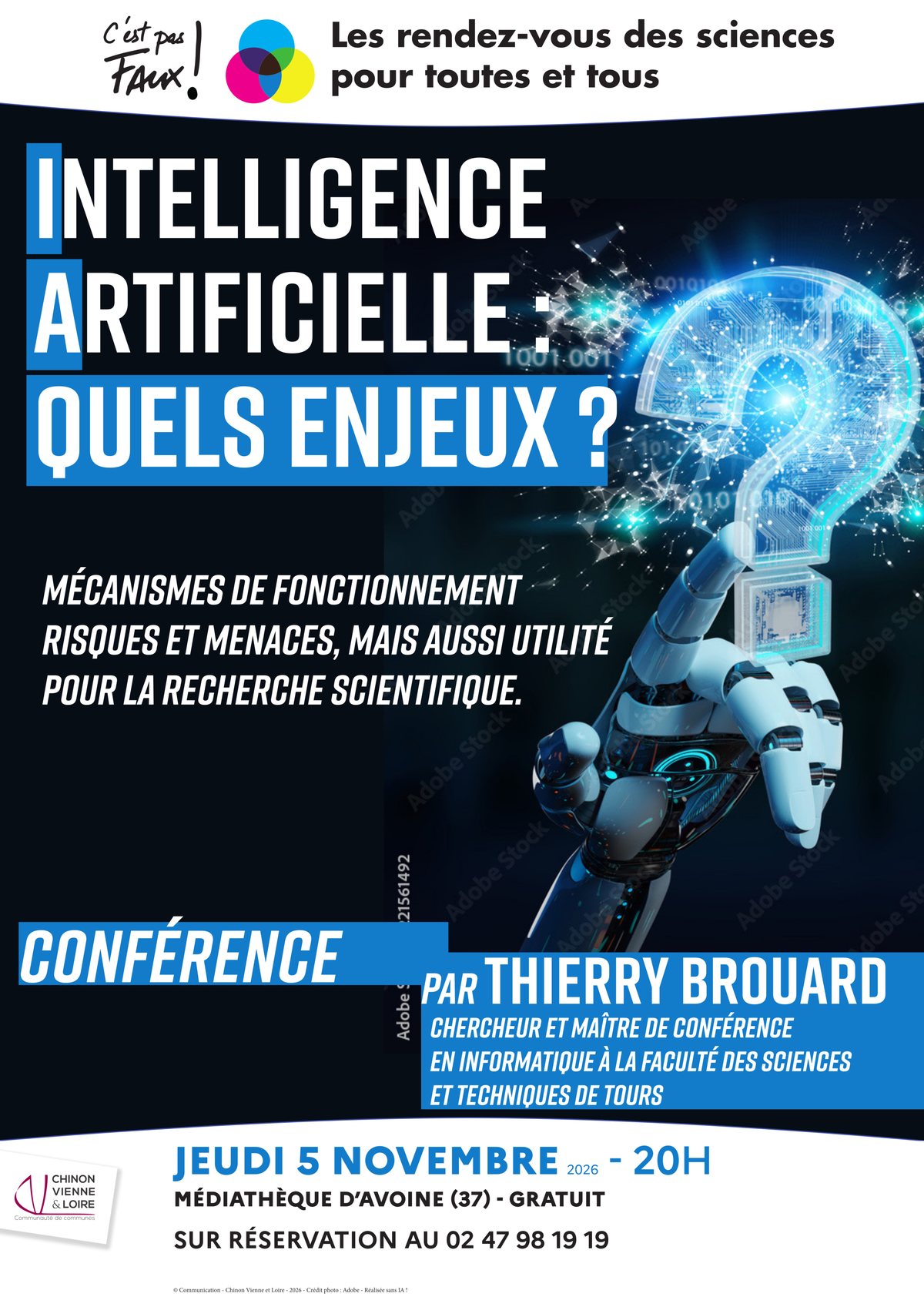 Conférence C'est pas faux ! Les rendez-vous des sciences pour toutes et tous