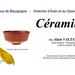 Conférence : Céramiques ! par Alain valtat, céramiste.