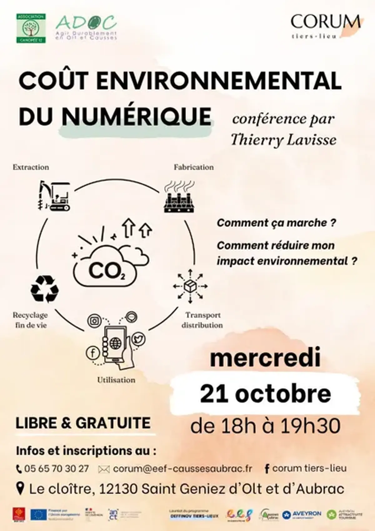 Conférence Coût environnemental du numérique au Corum