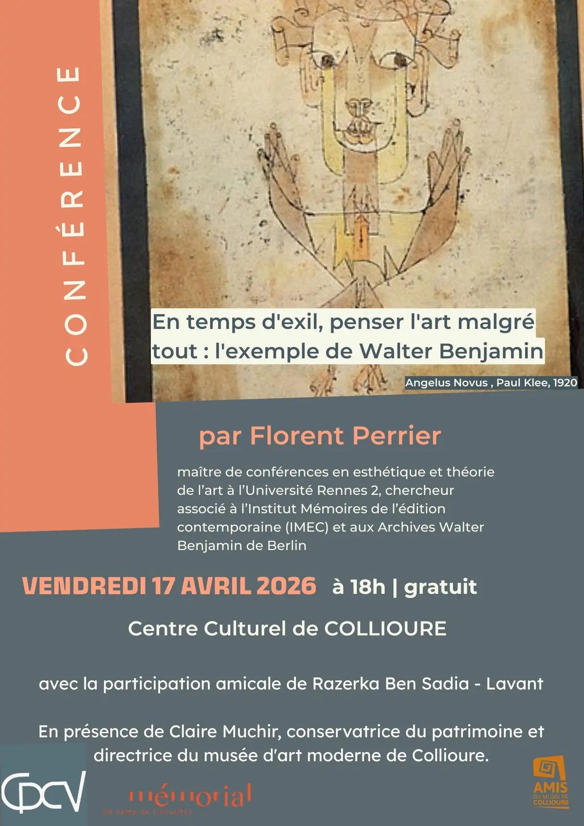 Conférence De Florent Perrier Dans Le Cadre De L'Exposition Art En Exil