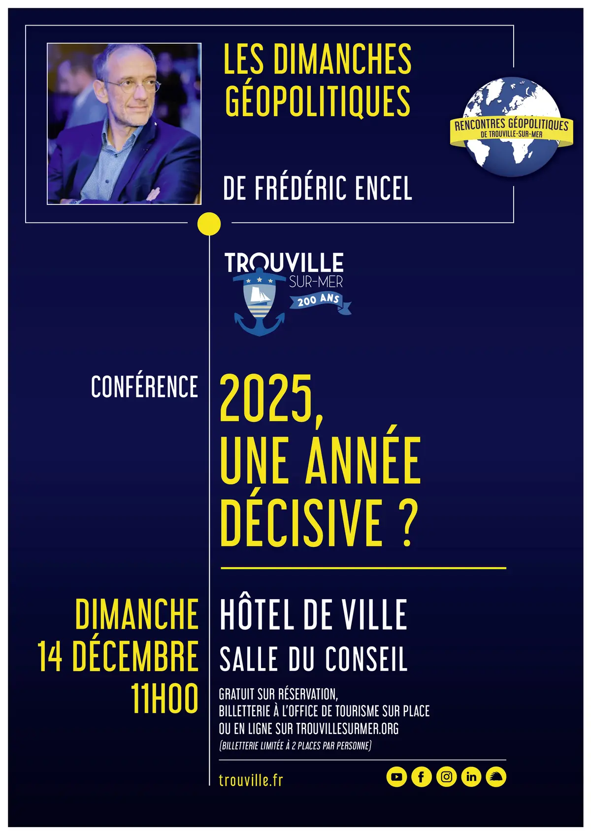 Conférence de Frédéric Encel - « 2025, une année décisive ? »