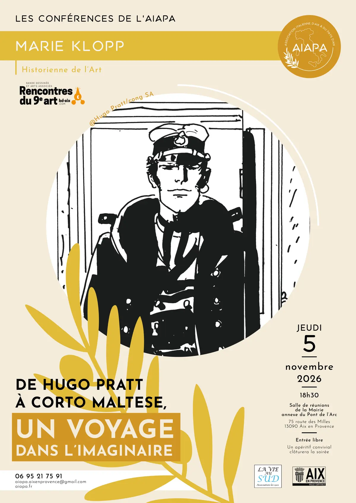 Conférence - De Hugo Pratt à Corto Maltese, Un voyage dans l'imaginaire