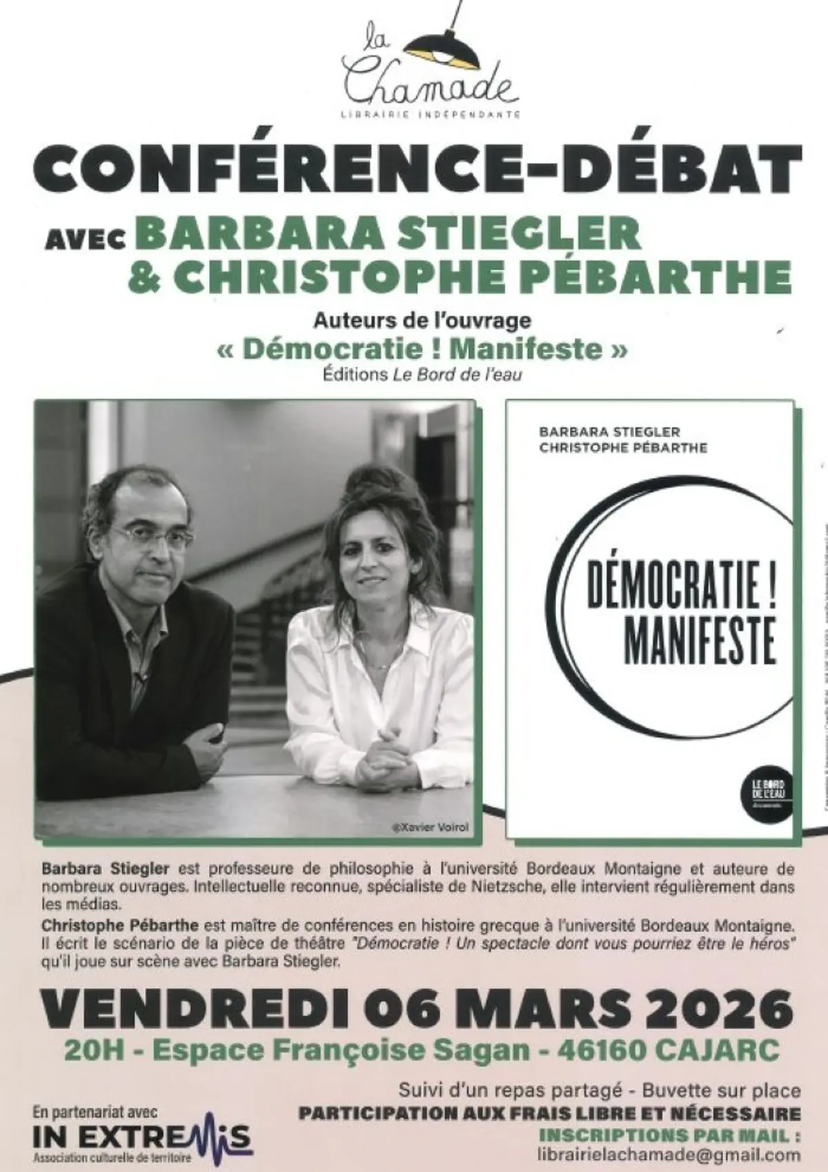 Conférence-débat avec Barbara Stiegler et Christophe Pébarthe à Cajarc